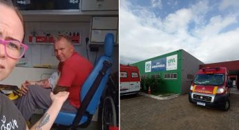 Paciente espera mais de uma hora por leito de emergência em ambulância na UPA Santa Paula