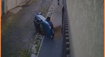 Vídeo mostra momento em que carro capota em PG