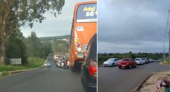 Trânsito caótico na rotatória do antigo matadouro de PG gera revolta entre moradores desde 2021