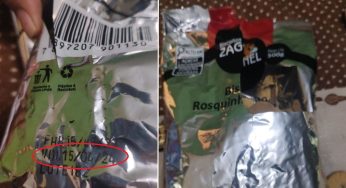 Pais de alunos do Colégio Elzira denunciam distribuição de biscoitos vencidos
