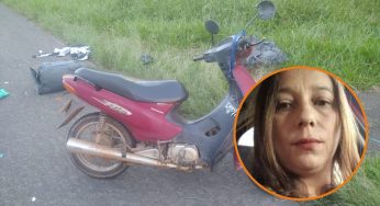 Identificada mulher que morreu após cair de moto na BR-373
