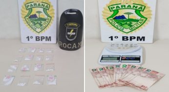 PM aborda cinco pessoas com drogas no centro de Ponta Grossa