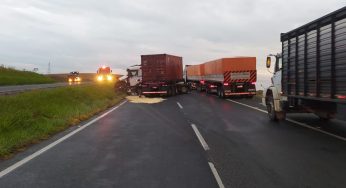 Grave acidente envolvendo caminhão na BR-376 em PG deixa pelo menos um morto