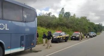 Ônibus, que retornava do Paraguai, é assaltado por criminosos violentos na BR-373