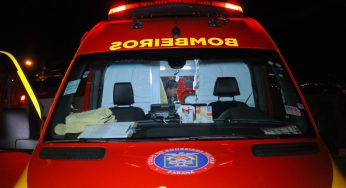 Motociclista sofre grave laceração na perna após acidente na Av Pedro Wosgrau em PG