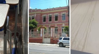 Vídeo: alunos reclamam de goteiras em salas de aula no Colégio Regente Feijó