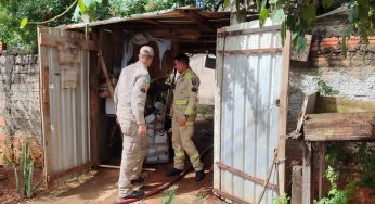 Incêndio residencial é contido pelo Corpo de Bombeiros no bairro Contorno