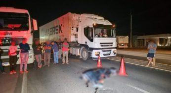 Ciclista morre após ser atropelado por caminhão na ‘Souza Naves’ em PG