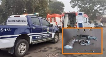 Homem atinge o próprio corpo com disparo de revólver em Castro