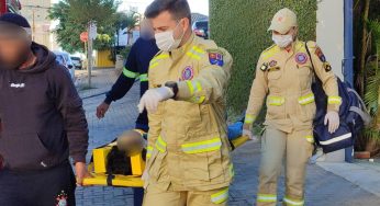 Rapaz fica ferido após cair de andaime de aproximadamente 4 metros de altura em PG