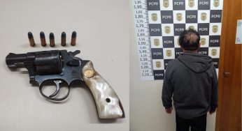 Homem é preso em flagrante com arma de fogo ao ameaçar ex-esposa em PG