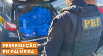 Vídeo mostra perseguição a veículo na BR-277 em Palmeira