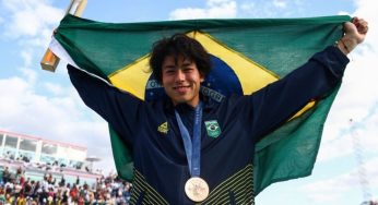 Paranaense Augusto Akio fica em terceiro e conquista medalha de bronze no skatepark
