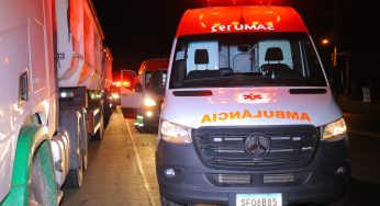 Homem é atropelado por caminhão na Avenida Souza Naves em PG