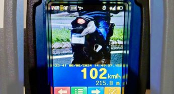 Com manobra arriscada, motociclista tenta escapar de radar da PRF na BR-277