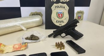 Polícia Civil apreende arma, drogas e suspeito de homicídio em PG