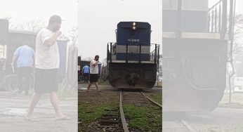 Homem fica ferido em colisão entre caminhão e trem em PG