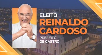 Reinaldo Cardoso (MDB) vence eleição e assumirá a Prefeitura de Castro pela quarta vez