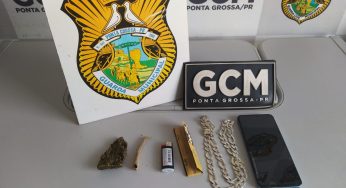 Guarda Municipal prende indivíduo com maconha durante patrulhamento em PG