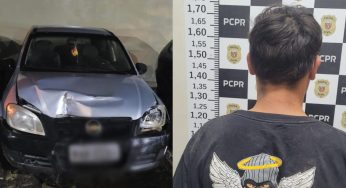 Colisão e disparos: Homem tenta fugir da GM e colide com viatura em PG