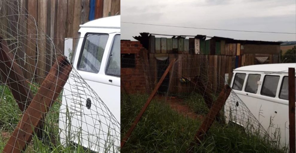 Moradores se unem para reformar casa ameaçada de desabamento no Andorinhas, em Ponta Grossa.