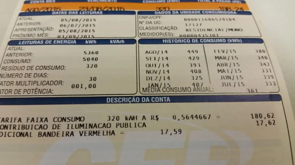 Conta de energia não terá cobrança extra em dezembro