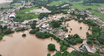 Piraí do Sul registra alagamentos após chuvas dos últimos dias. Veja imagens