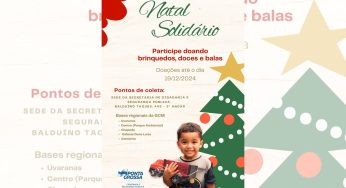 Secretaria de Cidadania e Segurança Pública promove arrecadação de doces e brinquedos para o Natal