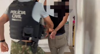Vídeo mostra prisão em flagrante de homem por ameaça e injúria em Piraí do Sul
