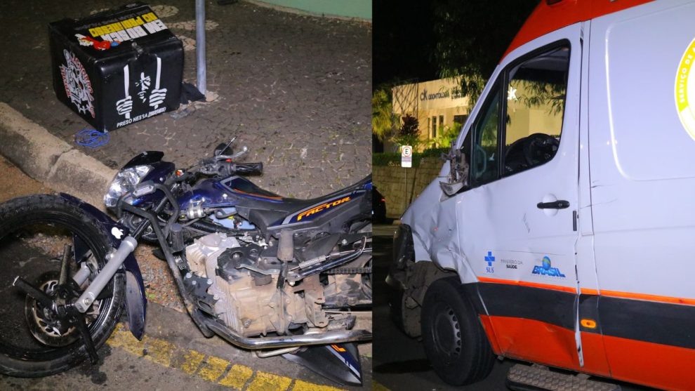 Motoboy colide com ambulância do SAMU em Ponta Grossa e sofre graves ferimentos Boca no Trombone Motoboy colide com ambulância do SAMU em Ponta Grossa e sofre graves ferimentos