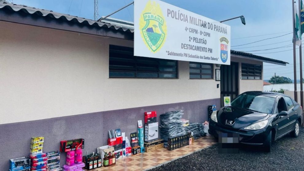 Polícia Militar apreende mercadorias de descaminho em Inácio Martins Boca no Trombone Polícia Militar apreende mercadorias de descaminho em Inácio Martins