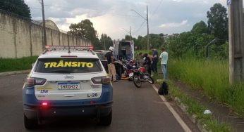 Motociclista fica ferido em acidente ao tentar ultrapassagem no bairro Neves em PG