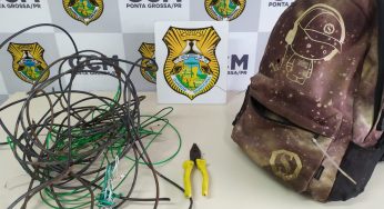 Homem é preso em furto de fiação em PG