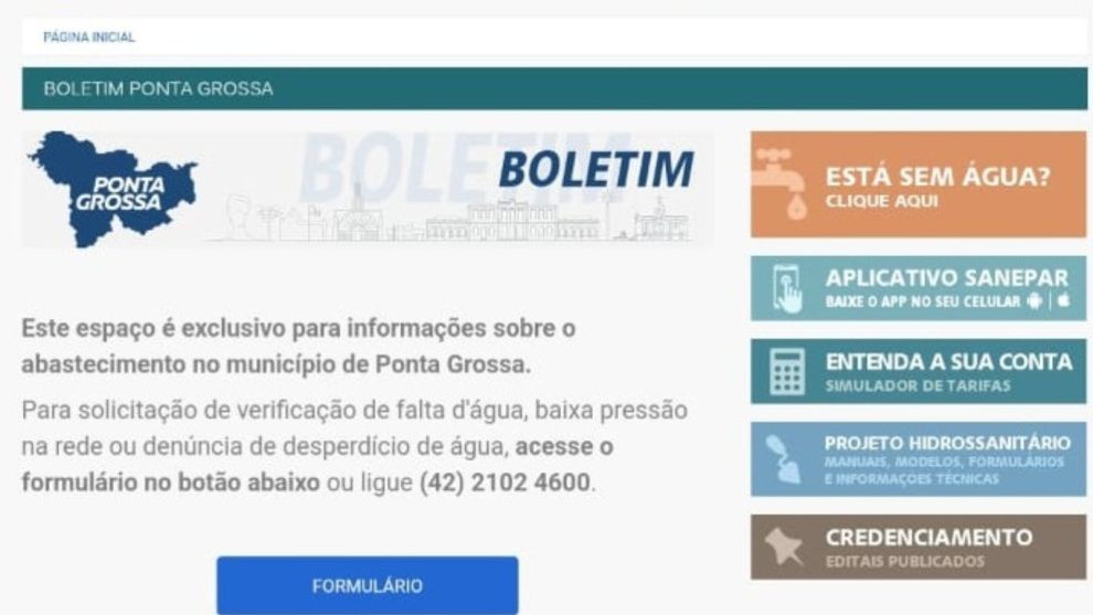 Sanepar disponibiliza canais exclusivos para clientes de Ponta Grossa Boca no Trombone Sanepar disponibiliza canais exclusivos para clientes de Ponta Grossa