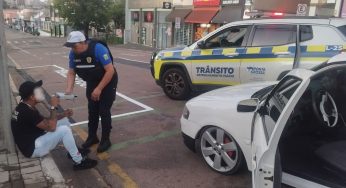 Motorista embriagado é preso após fazer zigue-zague no centro de Ponta Grossa