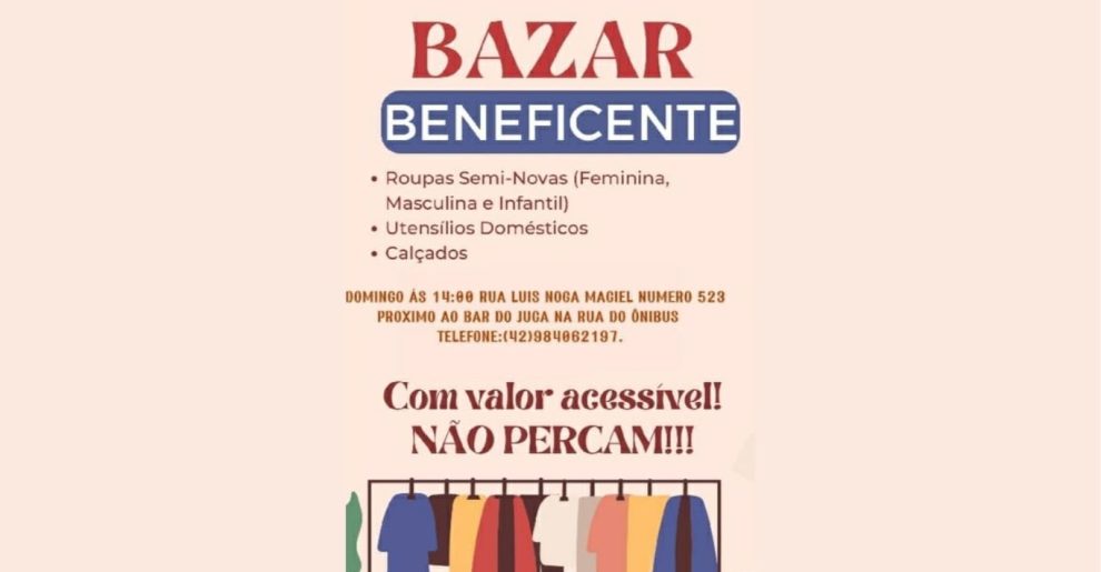 Bazar Beneficente arrecada fundos e oferece apoio a famílias em situação de vulnerabilidade Boca no Trombone Bazar Beneficente arrecada fundos e oferece apoio a famílias em situação de vulnerabilidade