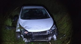 Acidente grave na PR-438: Hyundai HB 20 capota e motorista é socorrido em UPA