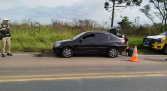 Veículo roubado é recuperado pela PMPR na PR-151 em Ponta Grossa