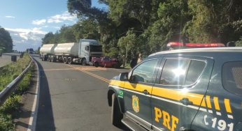 Colisão frontal na BR-376 em Tibagi mata motorista e mobiliza resgate aéreo