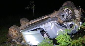 Motorista capota carro na BR-376 em Ponta Grossa e é levado à UPA