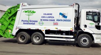 Caminhão de coleta de lixo da PGA se envolve em acidente em Ponta Grossa; empresa se pronuncia