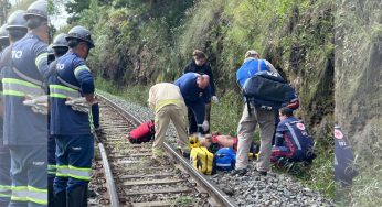 Veja imagens do atropelamento por trem no Jardim Gianna em Ponta Grossa