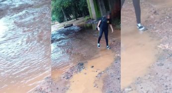 Vídeo: bueiro entupido provoca alagamentos e complica vida de comunidade em PG