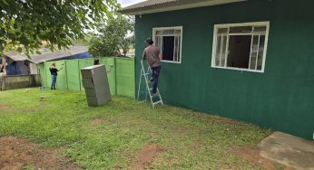 Tintas Darka realiza trabalho de revitalização em PG com doação e serviço voluntário