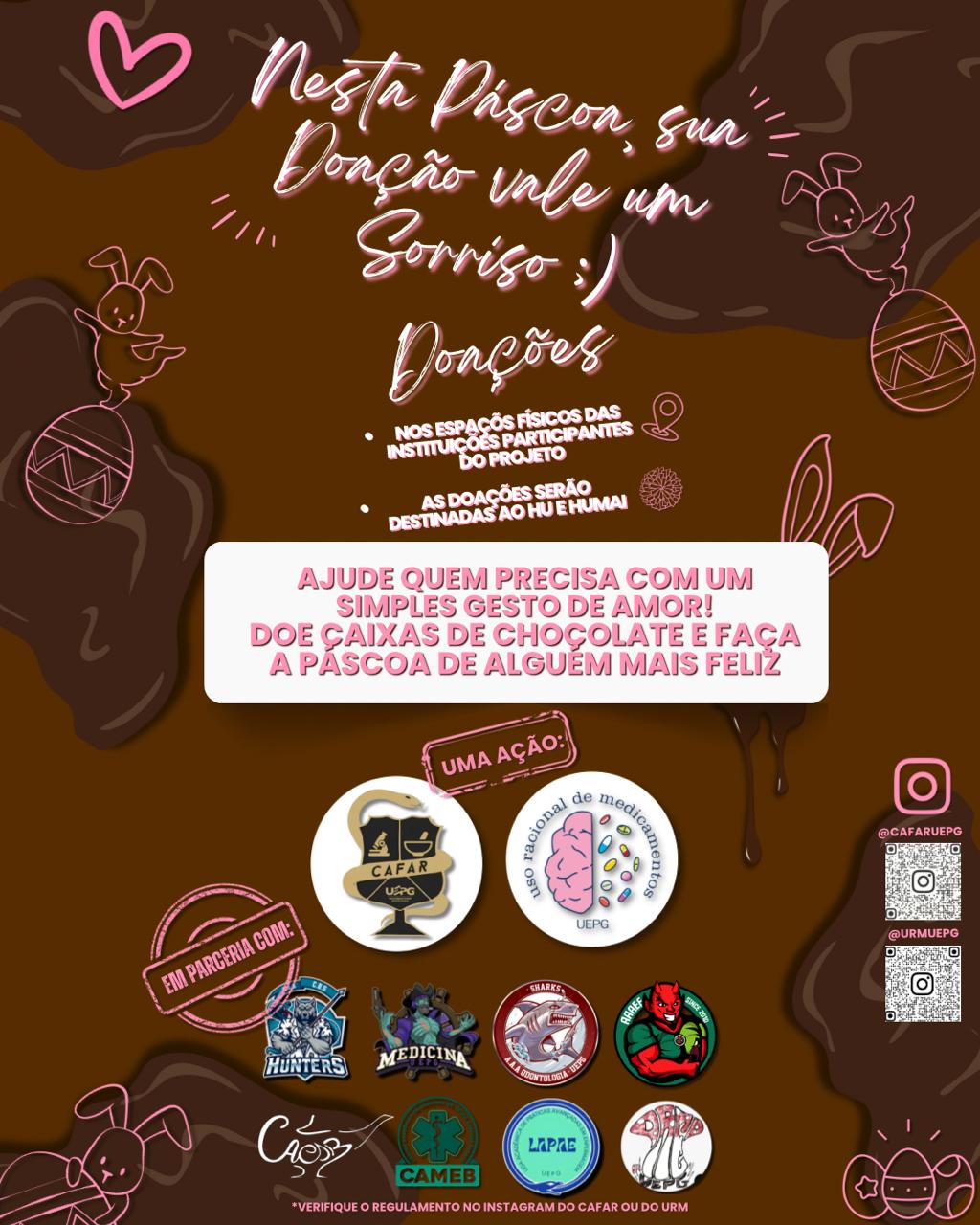 Estudantes arrecadam chocolates em campanha solidária