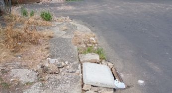 Moradora denuncia bueiro entupido em rua de PG; veja imagens