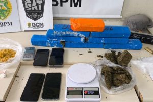Guarda Municipal e PM apreendem drogas e prendem suspeitos em Olarias