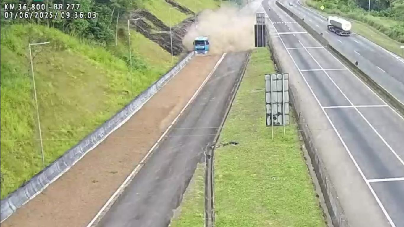 Área de escape da BR-277 evita tragédia
