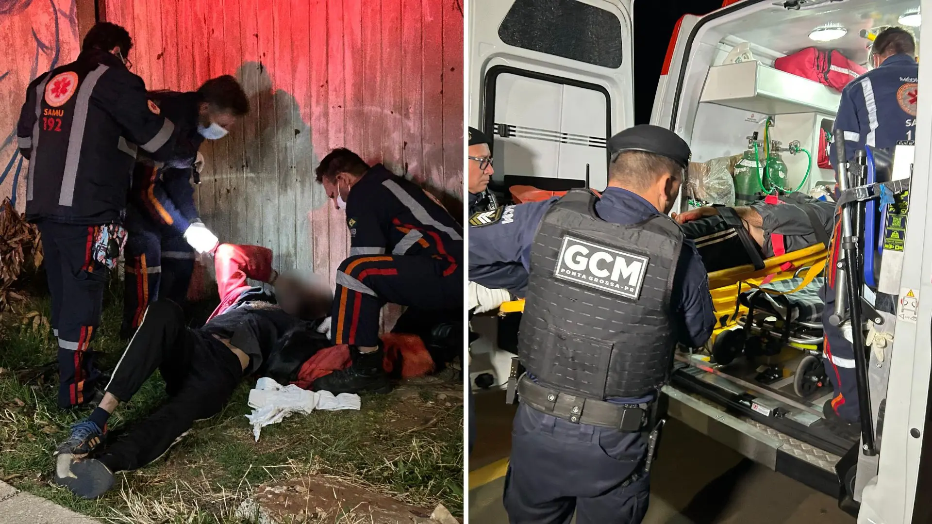 Esfaqueado e agredido em PG