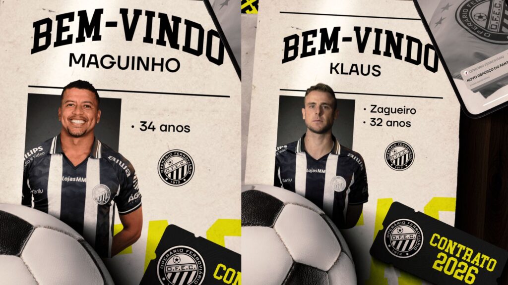 Operário Ferroviário anuncia reforços: Maguinho e Klaus chegam para fortalecer a defesa